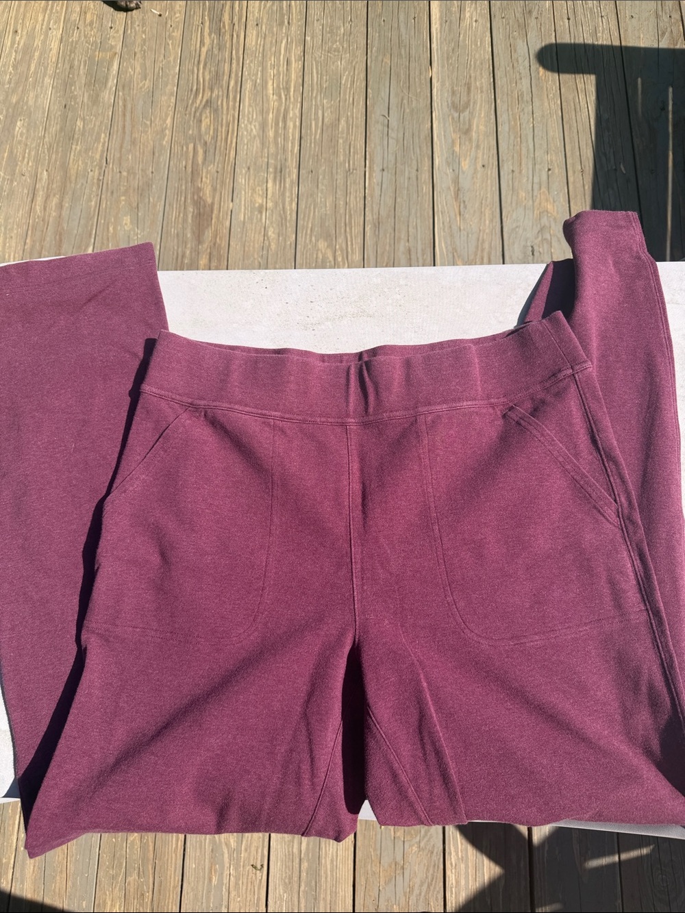 Woman's Duluth NoGa naturale cotton slim leg pant, Large 31" inseam